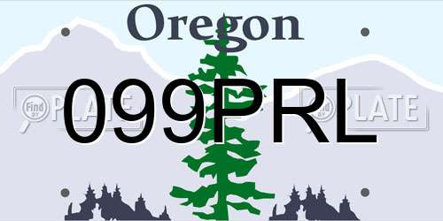 099PRL Oregon License Plate