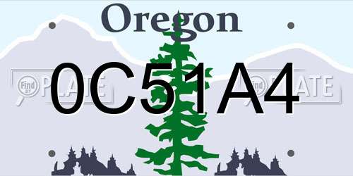 0C51A4 Oregon License Plate