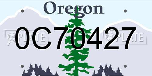 0C70427 Oregon License Plate