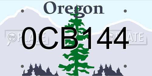 0CB144 Oregon License Plate