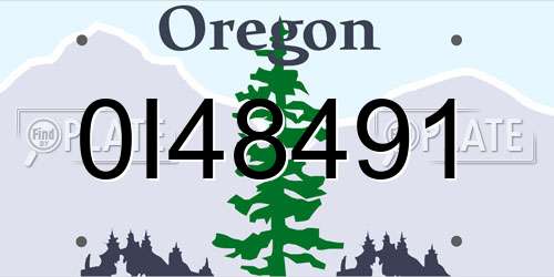 0I48491 Oregon License Plate