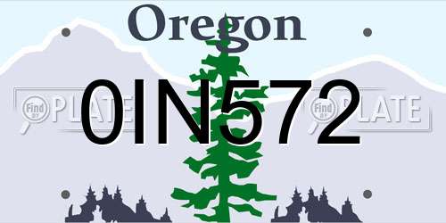 0IN572 Oregon License Plate