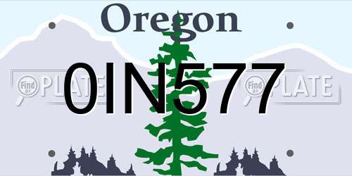0IN577 Oregon License Plate