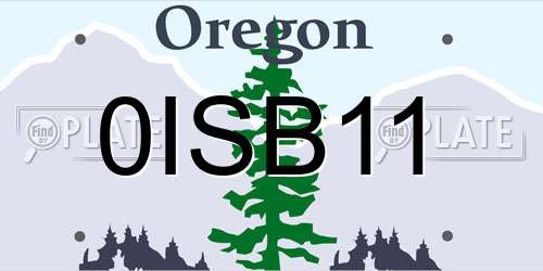 0ISB11 Oregon License Plate
