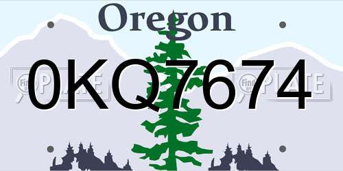 0KQ7674 Oregon License Plate