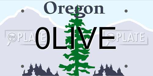 0LIVE Oregon License Plate
