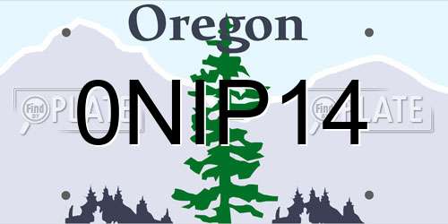 0NIP14 Oregon License Plate