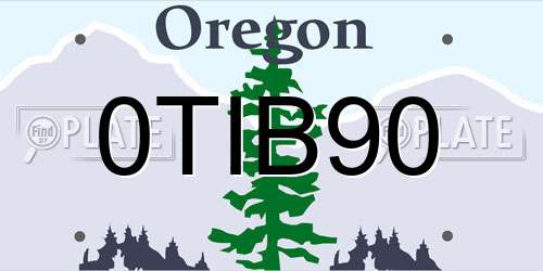 0TIB90 Oregon License Plate