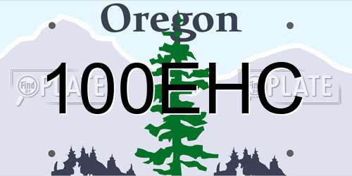 100EHC Oregon License Plate