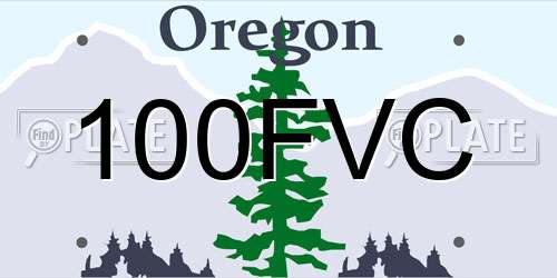 100FVC Oregon License Plate