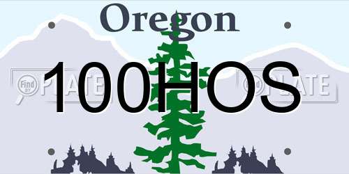 100HOS Oregon License Plate