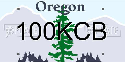 100KCB Oregon License Plate