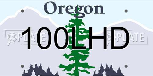 100LHD Oregon License Plate