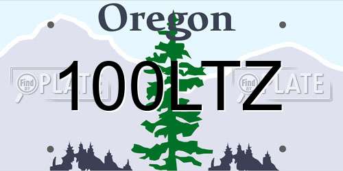 100LTZ Oregon License Plate