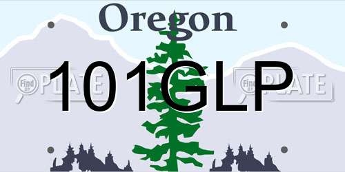 101GLP Oregon License Plate