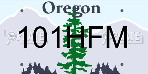 101HFM Oregon License Plate
