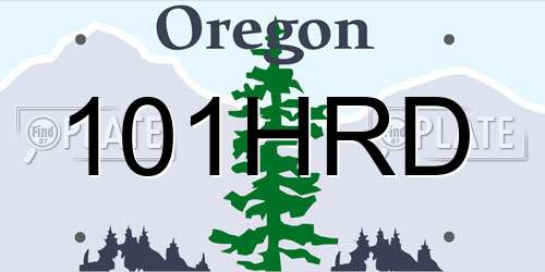 101HRD Oregon License Plate