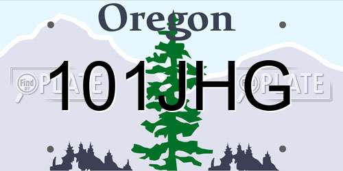 101JHG Oregon License Plate