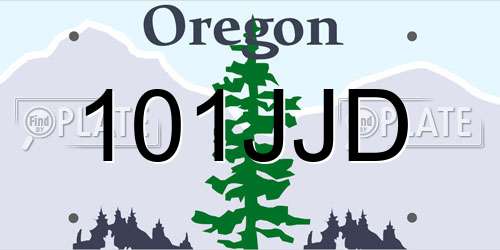 101JJD Oregon License Plate