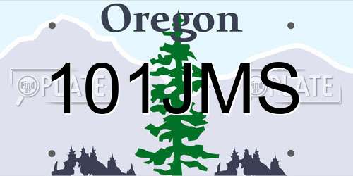 101JMS Oregon License Plate