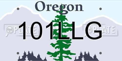 101LLG Oregon License Plate
