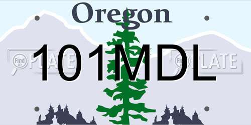 101MDL Oregon License Plate