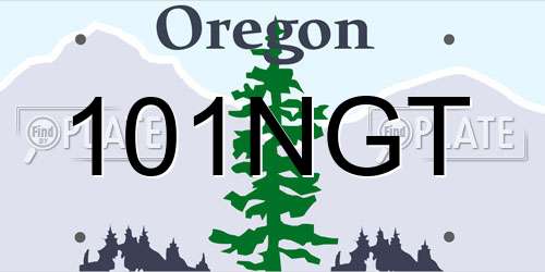 101NGT Oregon License Plate