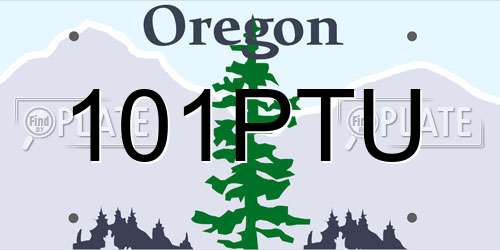 101PTU Oregon License Plate