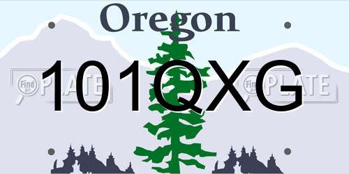 101QXG Oregon License Plate