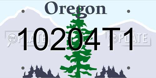 10204T1 Oregon License Plate
