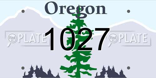 1027 Oregon License Plate
