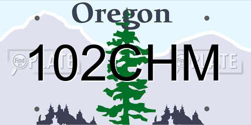102CHM Oregon License Plate