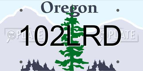 102LRD Oregon License Plate
