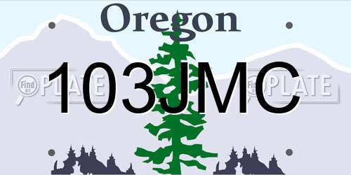 103JMC Oregon License Plate