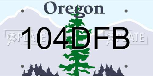 104DFB Oregon License Plate
