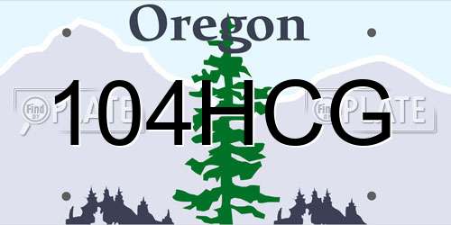 104HCG Oregon License Plate