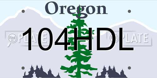 104HDL Oregon License Plate