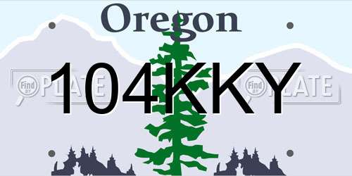104KKY Oregon License Plate