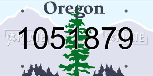 1051879 Oregon License Plate