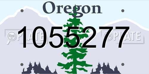 1055277 Oregon License Plate