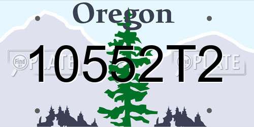 10552T2 Oregon License Plate