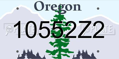 10552Z2 Oregon License Plate
