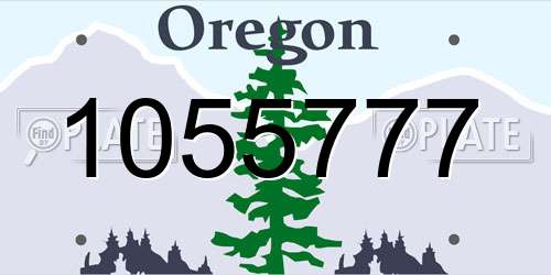 1055777 Oregon License Plate
