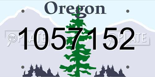 1057152 Oregon License Plate