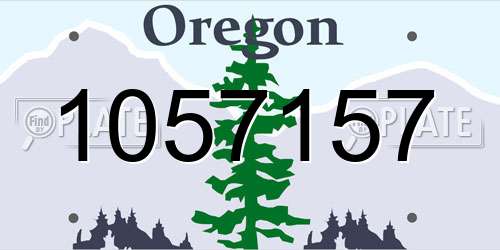 1057157 Oregon License Plate