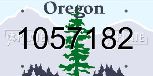 1057182 Oregon License Plate