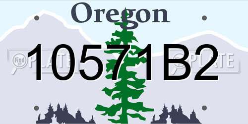 10571B2 Oregon License Plate