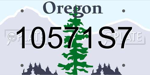 10571S7 Oregon License Plate