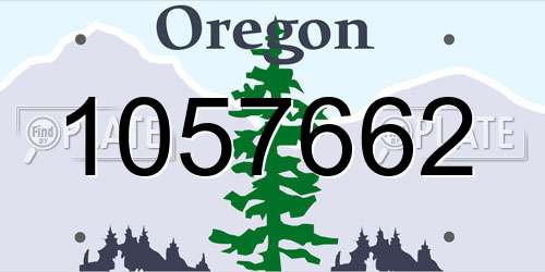 1057662 Oregon License Plate