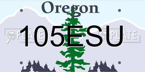 105ESU Oregon License Plate
